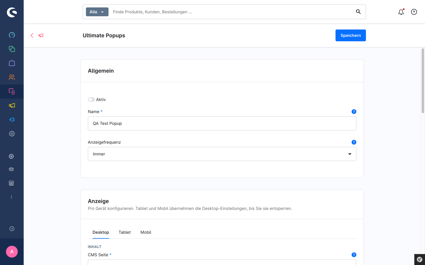 Popup-Detailformular im Admin